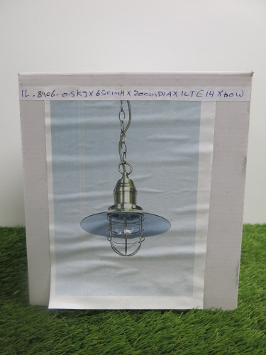 Impex Ceiling Light, Chrome Caged, Product Code IL8906. Bulb not Included. RRP &pound;140.00.