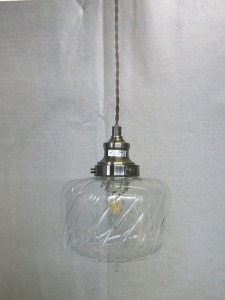 Impex Ceiling Light, Curved Glass & Chrome, Product Code IL0004. Bulb not Included. RRP &pound;95.00.