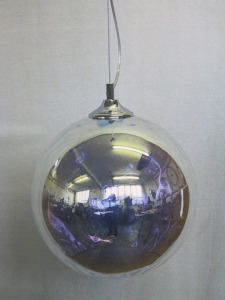 Impex Ceiling Light, Chrome & Glass Sphere, Product Code IL0006. Bulb not Included. RRP &pound;95.00.