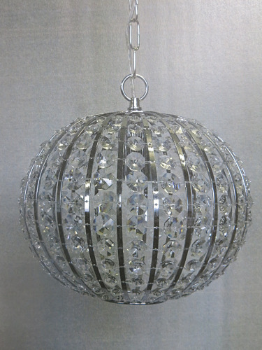 Impex Ceiling Light, Chrome & Crystal Cage, Product Code IL0010. Bulb not Included. RRP &pound;120.00.