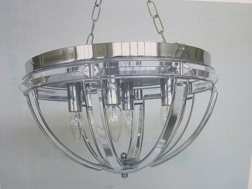 Impex Ceiling Light, Chrome Cage, Product Code IL8755. Bulb not Included. RRP &pound;150.00.