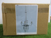 Impex Ceiling Light, Chrome & Crystal Chandelier, Product Code IL8757. Bulb not Included. RRP &pound;150.00. - 3