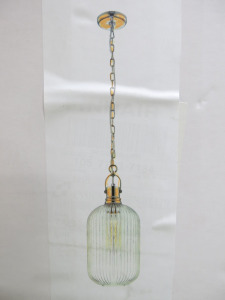 Impex Ceiling Light, Ribbed Oval Glass, Product Code IL8771. Bulb not Included. RRP &pound;130.00.