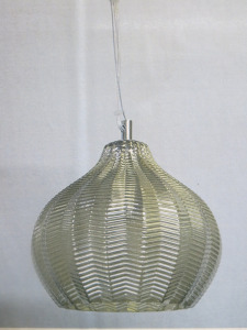 Impex Ceiling Light, Ribbed Shade, Product Code IL8778. Bulb not Included. RRP &pound;135.00.