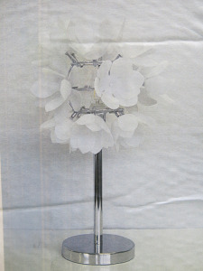 Impex Table Lamp, White Floral, Product Code TL23161. Bulb not Included. RRP &pound;85.00.