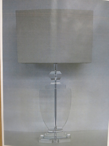 Impex Table Lamp, Glass with Blue Shade, Product Code TL23163. Bulb not Included. RRP &pound;95.00.