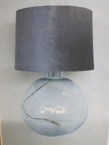 Impex Table Lamp, Clear Acrylic with Grey Shade, Product Code TL23164. Bulb not Included. RRP &pound;140.00.