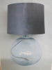 Impex Table Lamp, Clear Acrylic with Grey Shade, Product Code TL23164. Bulb not Included. RRP &pound;140.00.