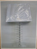 Impex Table Lamp, Clear Acrylic with White Shade, Product Code TL23166. Bulb not Included. RRP &pound;125.00.