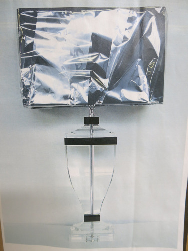 Impex Table Lamp, Clear Acrylic with Black Shade, Product Code TL23174.Bulb not Included. RRP &pound;135.00.
