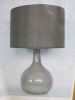 Impex Table Lamp, Grey Base with Grey Shade, Product Code TL23171. Bulb not Included. RRP &pound;115.00.