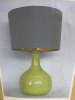 Impex Table Lamp, Green Base with Grey Shade, Product Code TL23172. Bulb Not Included. RRP &pound;115.00.