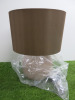 Impex Table Lamp, Brown Base with Brown Shade, Product Code TL23173. Bulb not Included. RRP &pound;135.00.