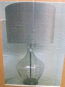 Impex Table Lamp, Glass Base with Purple Shade, Product Code TL002. RRP &pound;140.00.