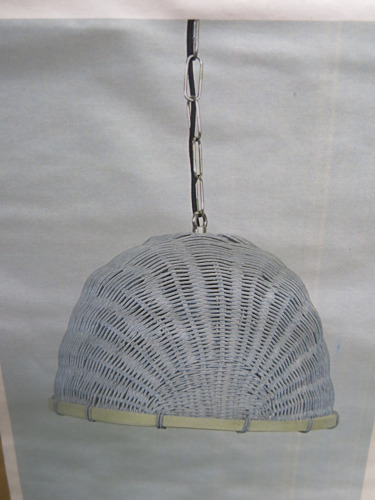 Impex Ceiling Light, Whicker Effect Shade, Grey.Product Code NE208. Bulb not Included. RRP &pound;75.00.