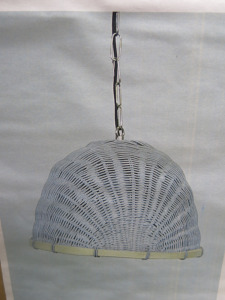 Impex Ceiling Light, Whicker Effect Shade, Grey.Product Code NE208. Bulb not Included. RRP &pound;75.00.