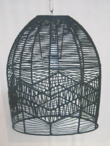 Impex Ceiling Light, Whicker Effect Shade, Grey, Product Code NE212. Bulb not Included. RRP &pound;85.00.