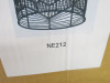 Impex Ceiling Light, Whicker Effect Shade, Grey, Product Code NE212. Bulb not Included. RRP &pound;85.00. - 2