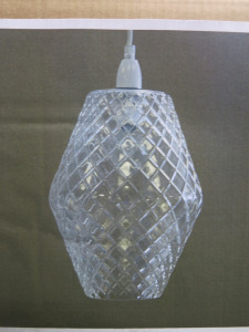 Impex Ceiling Light, Glass Shade, Product Code NE215. Bulb not Included. RRP &pound;80.00.