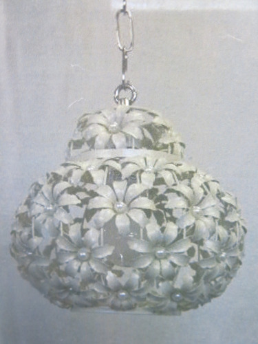Impex Ceiling Light, Metal Leaf Effect Shade, Off White.Product Code NE219. Bulb not Included. RRP &pound;95.00.