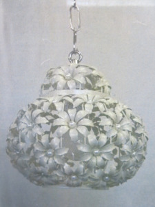 Impex Ceiling Light, Metal Leaf Effect Shade, Off White.Product Code NE219. Bulb not Included. RRP &pound;95.00.