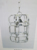 Impex Ceiling Light, Acrylic & Chrome Cage Shade. Product Code NE221. Bulb not Included. RRP &pound;70.00.