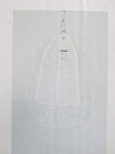 Impex Ceiling Light, Whicker Effect Shade, White. Product Code NE222. Bulb not Included. RRP &pound;80.00.