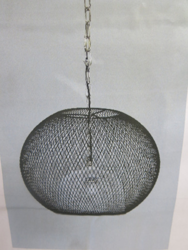 Impex Ceiling Light, Metal Wire Mesh Shade, Black. Product Code NE229. Bulb not Included. RRP &pound;70.00.