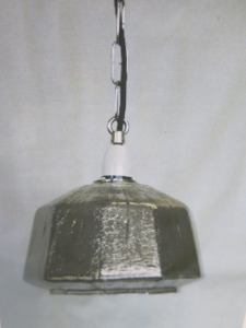 Impex Ceiling Light, Glass Shade, Silver.Product Code NE230. Bulb not Included. RRP &pound;70.00.