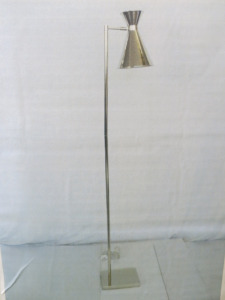 Impex Floor Lamp,Conical Shade, Chrome. Product Code P8/FL2395. Bulb not Included. RRP &pound;150.00.