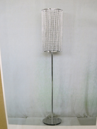Impex Floor Lamp, Cylindrical Crystal Shade with Chrome Base. Product Code P8/FL2396. Bulb not Included. RRP &pound;190.00.