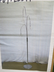 Impex Floor Lamp, 3 Light Glass Shade with Chrome Finish. Product Code P8/FL2397. Bulb not Included. RRP &pound;175.00.