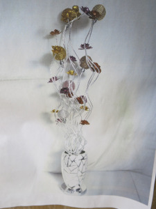 Impex Floor Lamp, Sculptural with Mosaic Vase Base. Product Code P8/FL23109. Bulb not Included. RRP 150.00.