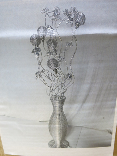 Impex Floor Lamp, Sculptural with Wire Vase Base. Product Code P8/FL23111. Bulb not Included. RRP &pound;150.00.