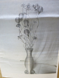Impex Floor Lamp, Sculptural with Wire Vase Base. Product Code P8/FL23111. Bulb not Included. RRP &pound;150.00.