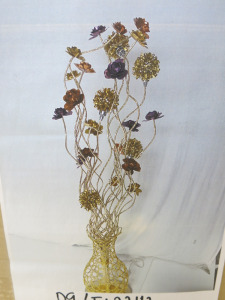 Impex Floor Lamp, Sculptural with Wire Vase Base. Product Code P8/FL23112. Bulb not Included. RRP &pound;150.00.