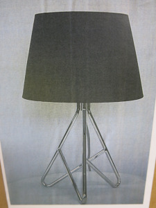 Impex Table Lamp, Metal Tripod Base with Black Shade. Product Code P1/TL2381. Bulb not Included. RRP &pound;90.00.