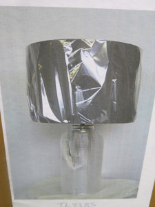 Impex Table Lamp, Glass Base with Grey Shade. Product Code P1/TL2385. Bulb not Included. RRP &pound;120.00.