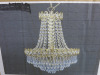 Impex Ceiling Light, Crystal Chandelier. Product Code ST250702/03/G. Bulb not Inclued. Size H40 x D35cm. RRP &pound;879.00.