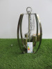 Impex Lighting Ceiling Light, Alexis 3LT Cage, Antique Brass, Product Code LG28/03/AB, 3 x 40W (E27) Bulbs. Size Dia 25cm x H42cm, Weight 2kg. Bulbs Not Included. RRP &pound;150.00. - 3