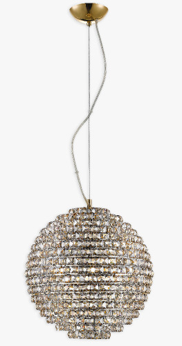 Impex Lighting Pendant Ceiling Light,NORD 5LT Hanging Large Clear Crystal, Product Code CFH608241/L/G, 5 x 28W (G9) Bulbs. Size Dia 40cm x H42cm, Weight 7.9kg. Bulbs Not Included. RRP &pound;799.00.