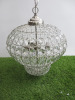 Impex Ceiling Light, Morocco Double Crystal Basket Large, Product Code CO812161/03/SN, 3 x 28W (G9) Bulbs. Size Dia 30cm x H48cm, Weight 10kg. Bulbs Not Included. RRP &pound;352.00. - 2