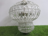 Impex Ceiling Light, Morocco Double Crystal Basket Large, Product Code CO812161/03/SN, 3 x 28W (G9) Bulbs. Size Dia 30cm x H48cm, Weight 10kg. Bulbs Not Included. RRP &pound;352.00. - 3