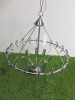 Impex Ceiling Light, GERDA 7LT Chrome, Product Code PG1702/07/CH, 7 x 60W (SES) Bulbs. Size Dia 55cm x H59cm, Weight 3.8kg. Bulbs Not Included. RRP &pound;353.00. - 5