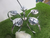 Impex Ceiling Light, TALIN 5LT Chrome, Product Code CF1703/05/CH, 5 x 40W (ES) Bulbs. Size Dia 56cm x H24cm, Weight 5.22kg. Bulb Not Included. RRP &pound;438.00. - 4