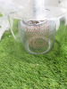 Impex Ceiling Light, Pendant Fitting Glass with Copper Mesh, Product Code PGH606101/05/CU/CH, 5 x 28W (G9) Bulbs. Size Dia 44cm x H134cm, Weight 4.2kg. RRP &pound;432. - 5
