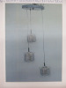 Impex Ceiling Light, 3 x Curved Glass & Mesh Cage, Product Code IL8786. Bulb not included. RRP &pound;235.00.