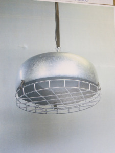 Impex Ceiling Light, Chrome & Wired Cage, Product Code IL8791. Bulb not Included. RRP &pound;95.00.