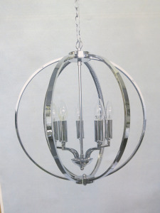 Impex Ceiling Light, Circular Chrome, Product Code IL8792. Bulb not Included. &pound;125.00.
