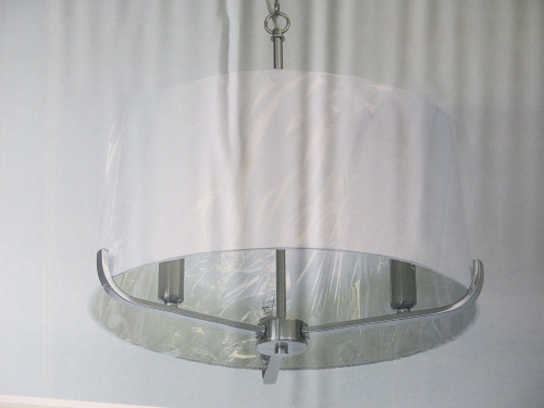 Impex Ceiling Light, White & Chrome Shade, Product Code IL8796. Bulb not Included. RRP &pound;150.00.